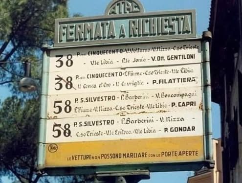 I numeri degli autobus a Ostia